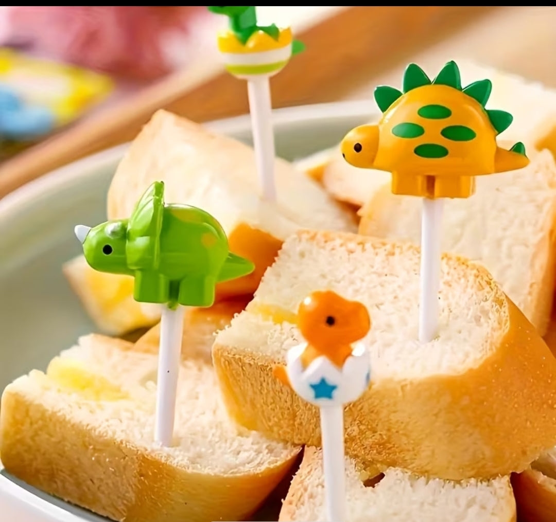 Dino reusable food picks (6-piece set)