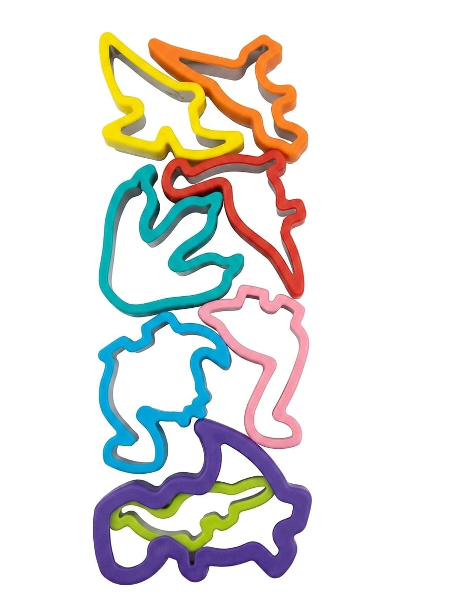 Premium Stainless Steel Dinosaur Sandwich & Cookie Cutters (Set of 8)