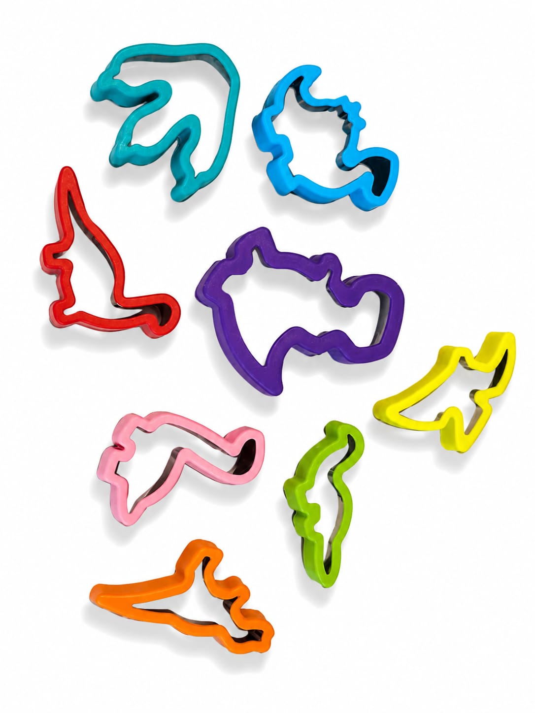 Premium Stainless Steel Dinosaur Sandwich & Cookie Cutters (Set of 8)