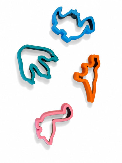 Premium Stainless Steel Dinosaur Sandwich & Cookie Cutters (Set of 8)