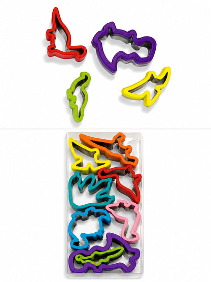 Premium Stainless Steel Dinosaur Sandwich & Cookie Cutters (Set of 8)
