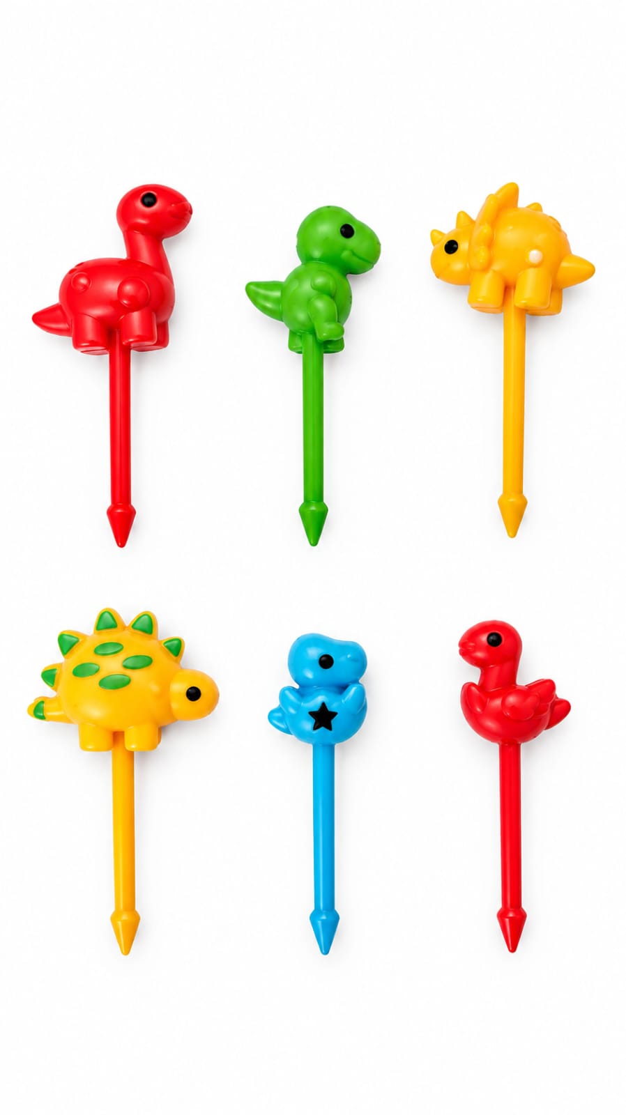 Dino reusable food picks (6-piece set)