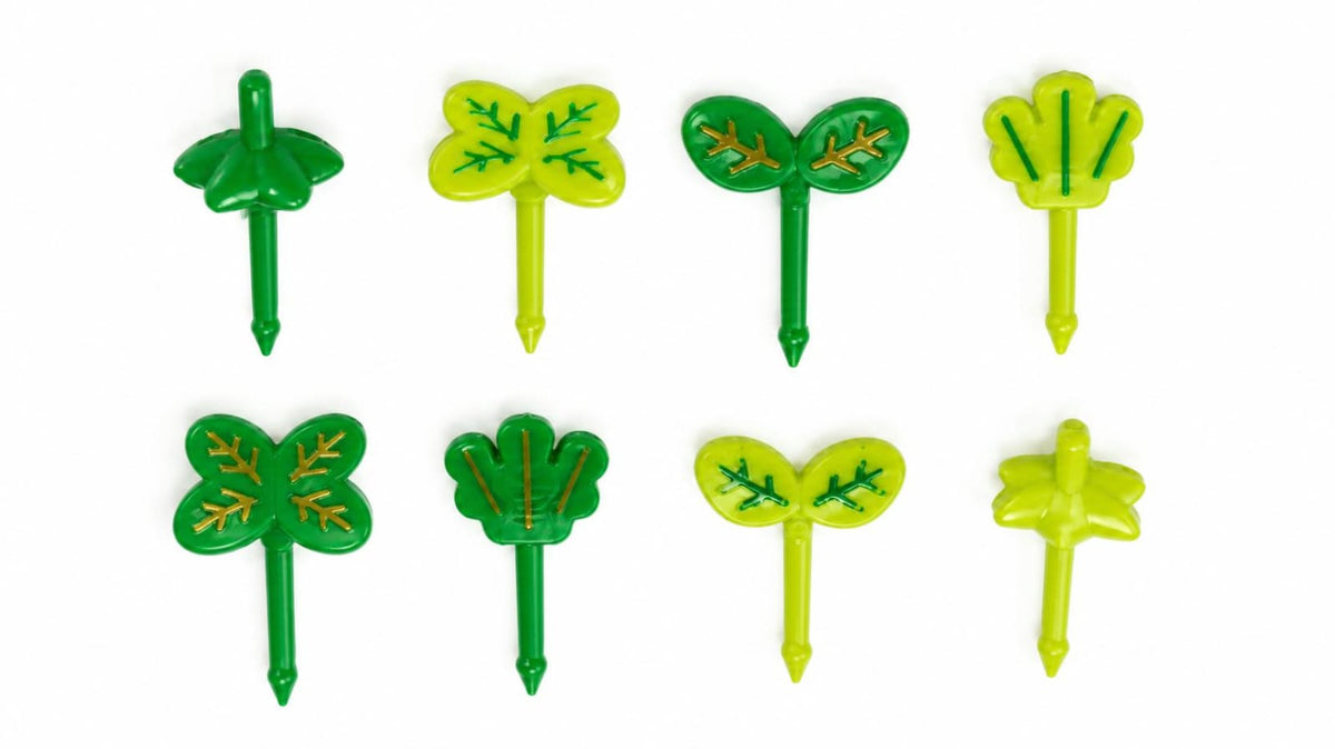 Leaves reusable food picks. (8-piece pack )