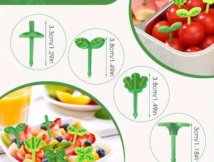 Leaves reusable food picks. (8-piece pack )